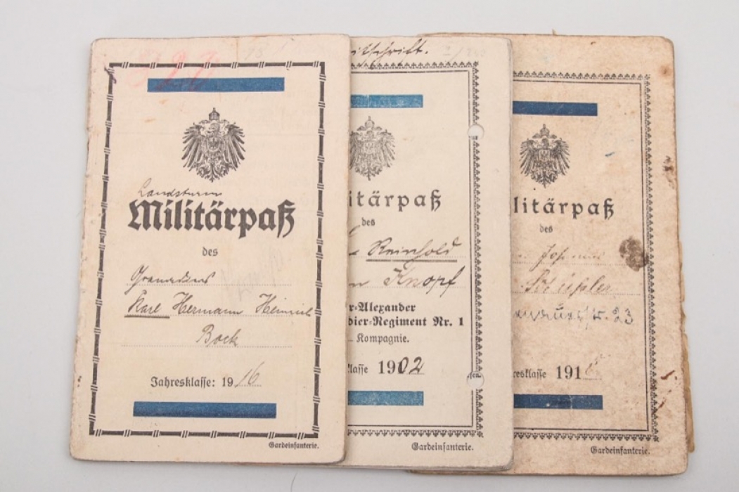 3 x military IDs pre 1918