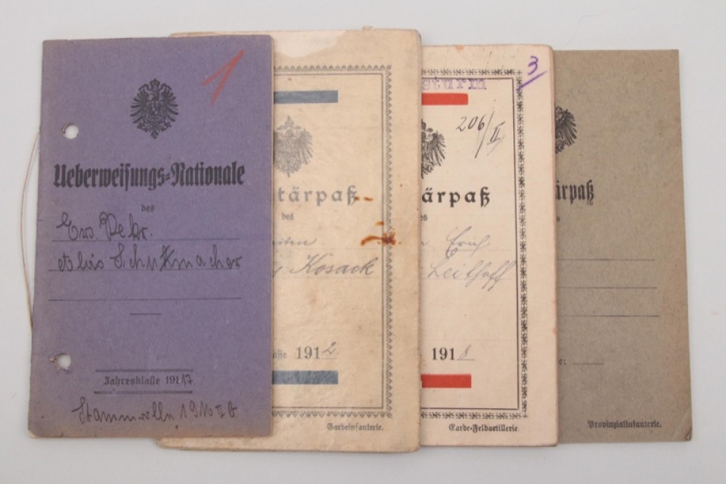 4 x military IDs pre 1918