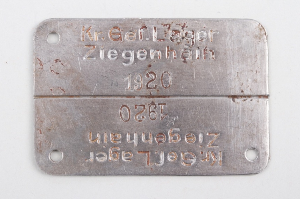 POW camp Ziegenhain ID tag