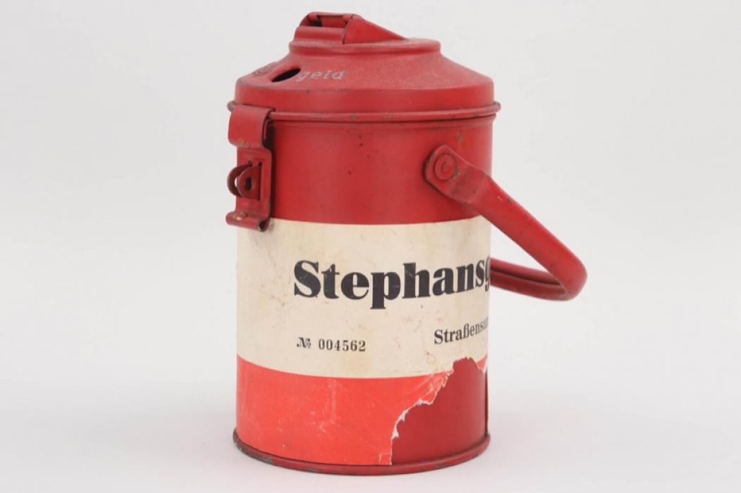 WHW donation can with postwar banderole "Stephansgroschen" Vienna