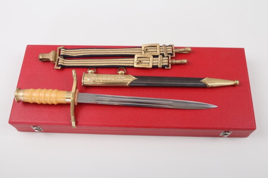 East German NVA General's dagger in case