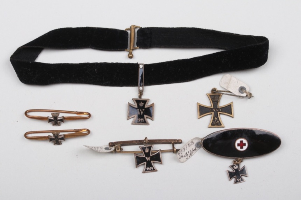 WWI six patriotic badges