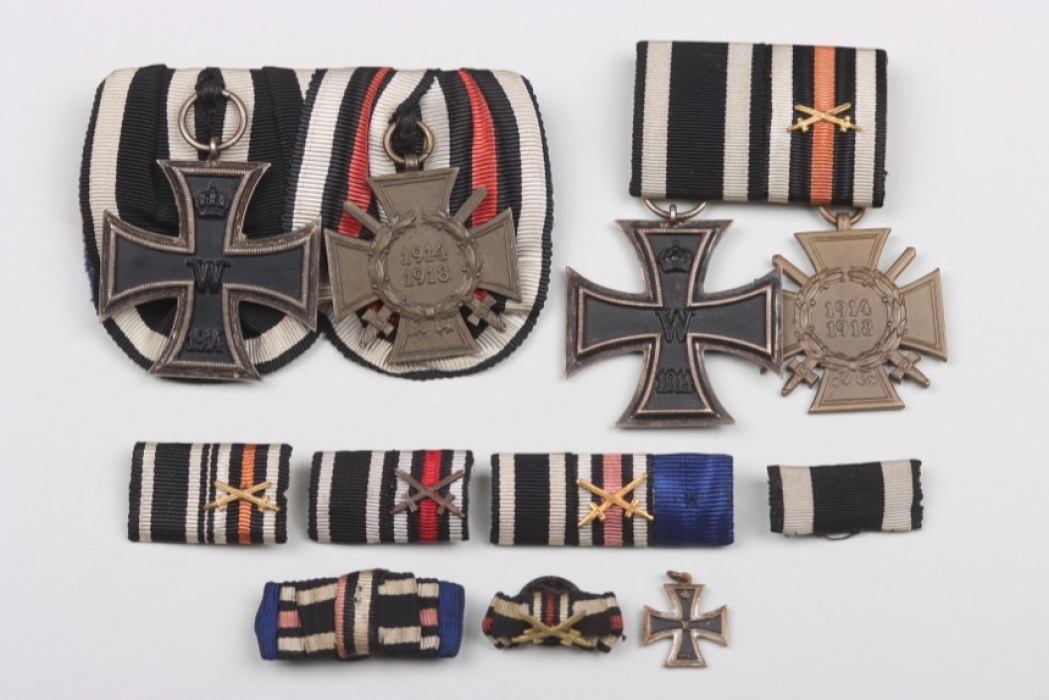 Lot of medal bars, ribbon bars and buttonhole miniatures