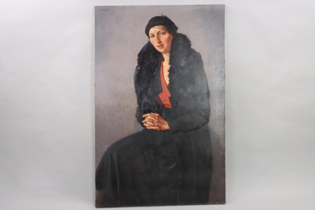 Diebitsch, Karl - his wife Anna in evening dress (oil on canvas)