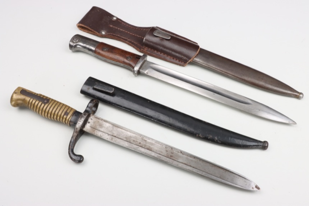 German bayonet 84/98 with frog & Extra bayonet "R 1 41."