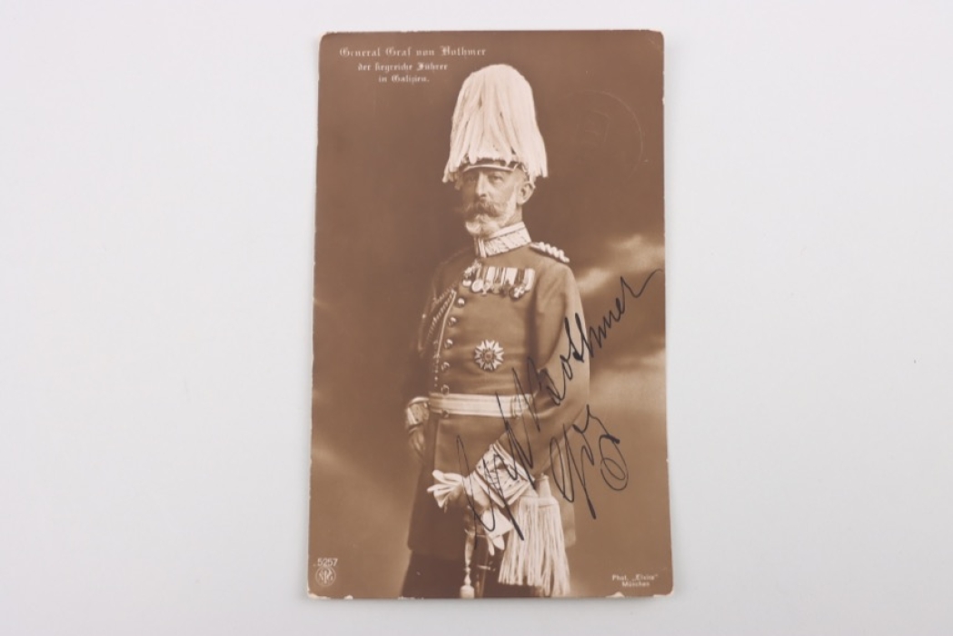 General Graf von Bothmer signed portrait photo - Pour le Mèrite with Oak Leaves winner