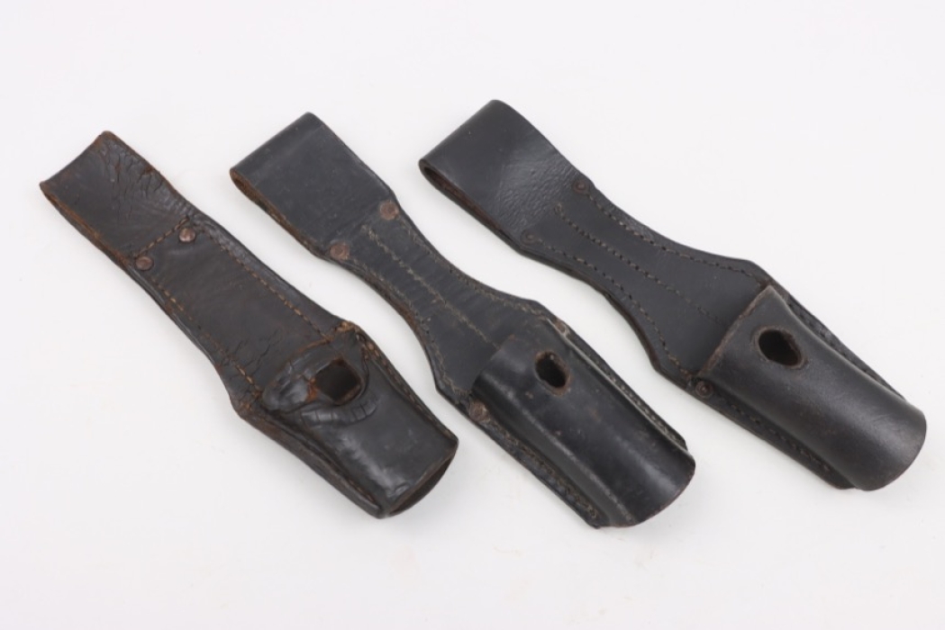 3 + Wehrmacht bayonet  leather frogs