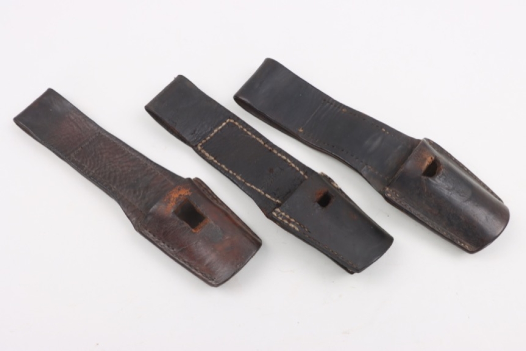 3 + leather frogs for bayonets