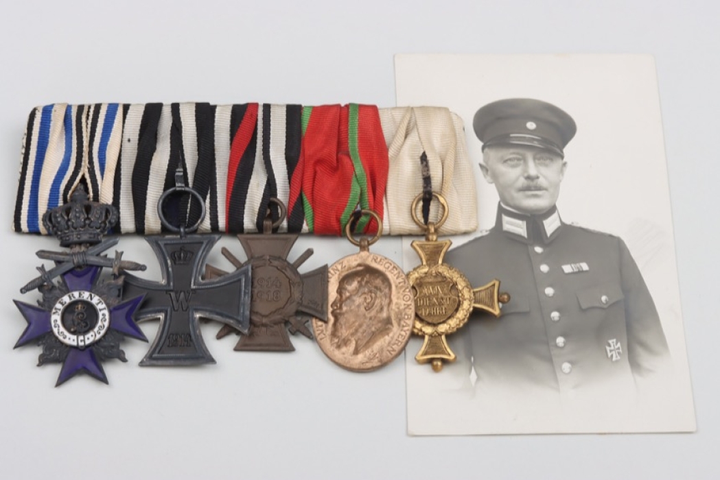 Bavaria - MVO 5-place medal bar with photos