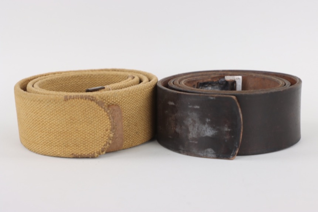 Luftwaffe tropical webbing belt & NSDAP belt