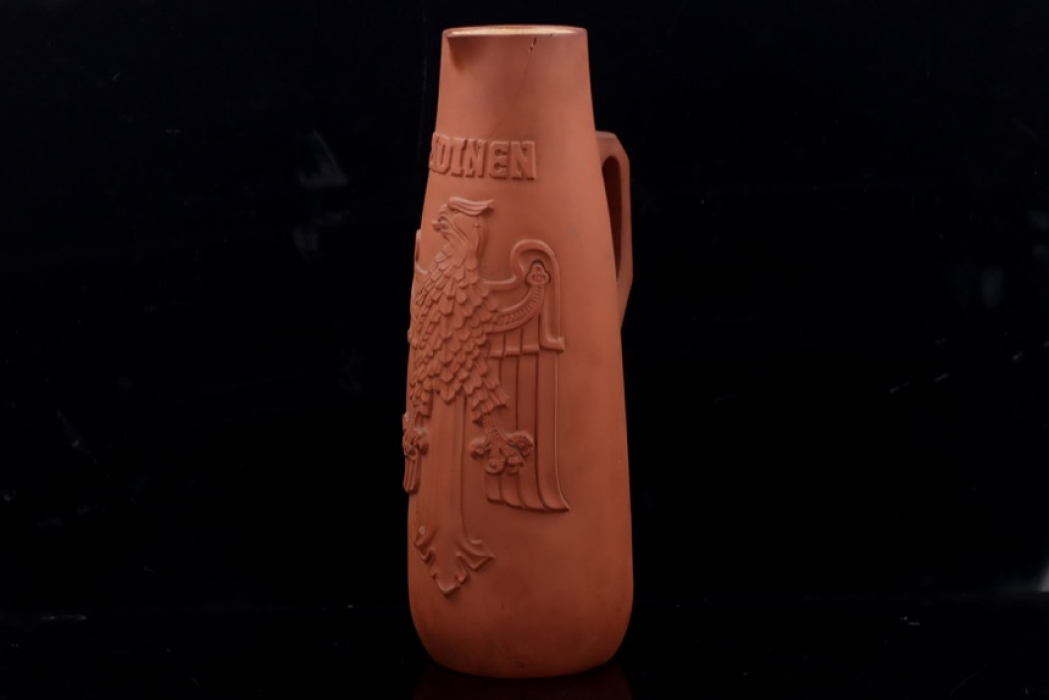 Clay carafe "Cadinen" Ostpreussen emblem