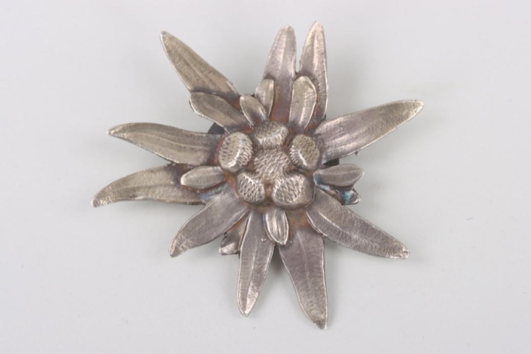 Gebirgsjäger-Regiment 99 silver Edelweiss brooch - 800