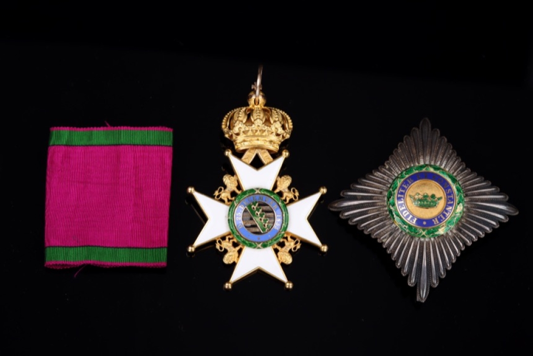 Friedrich Stolzenburg – Saxe Ernestine House Order Commander Set