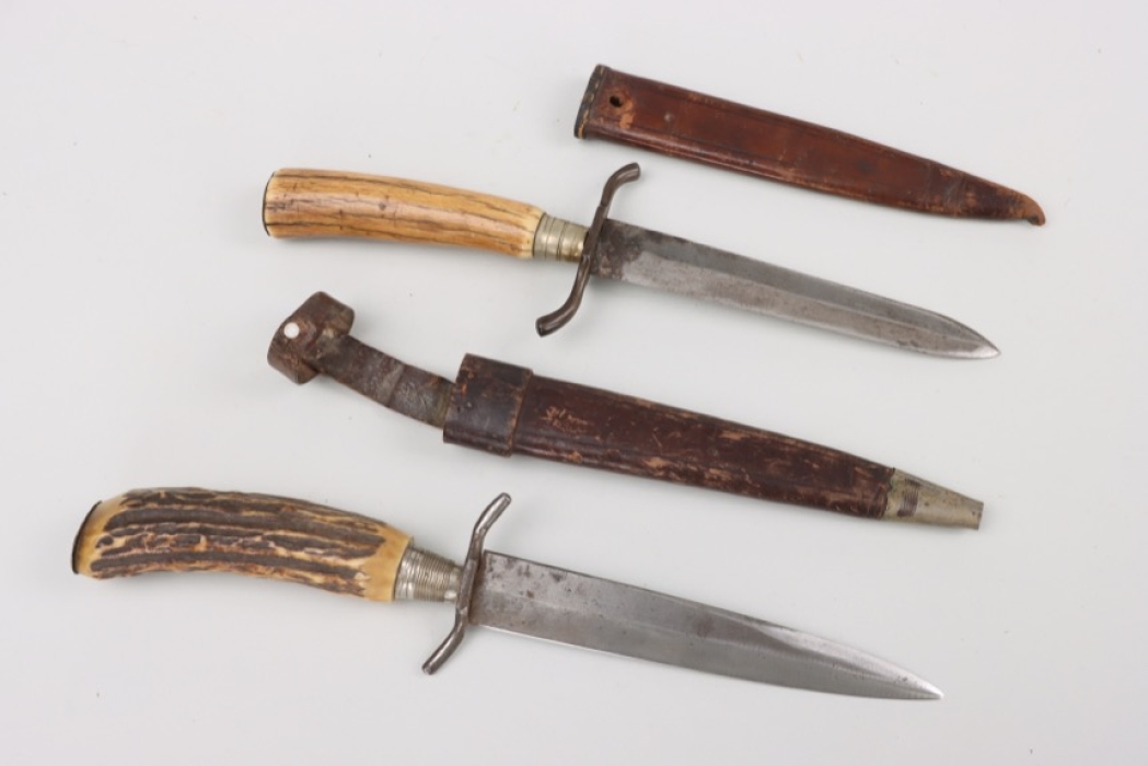 2 x WWI trench knife