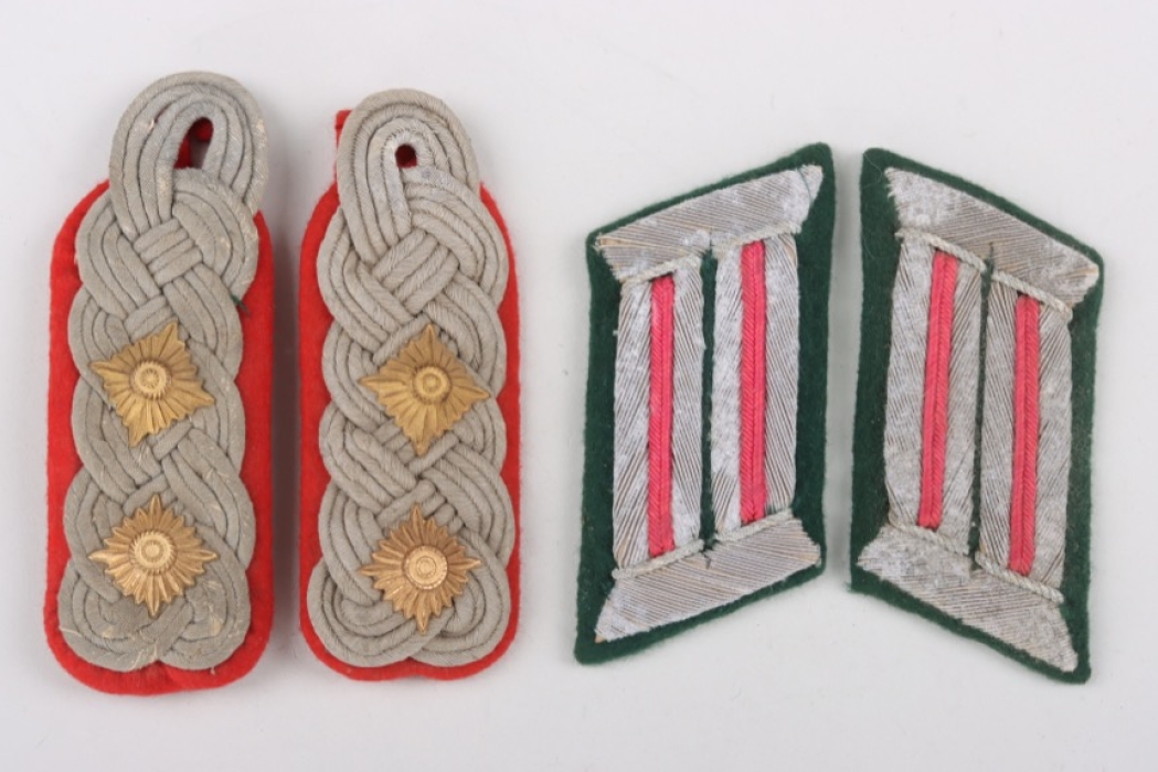 Heer Panzer collar tabs and shoulder boards for an Oberst