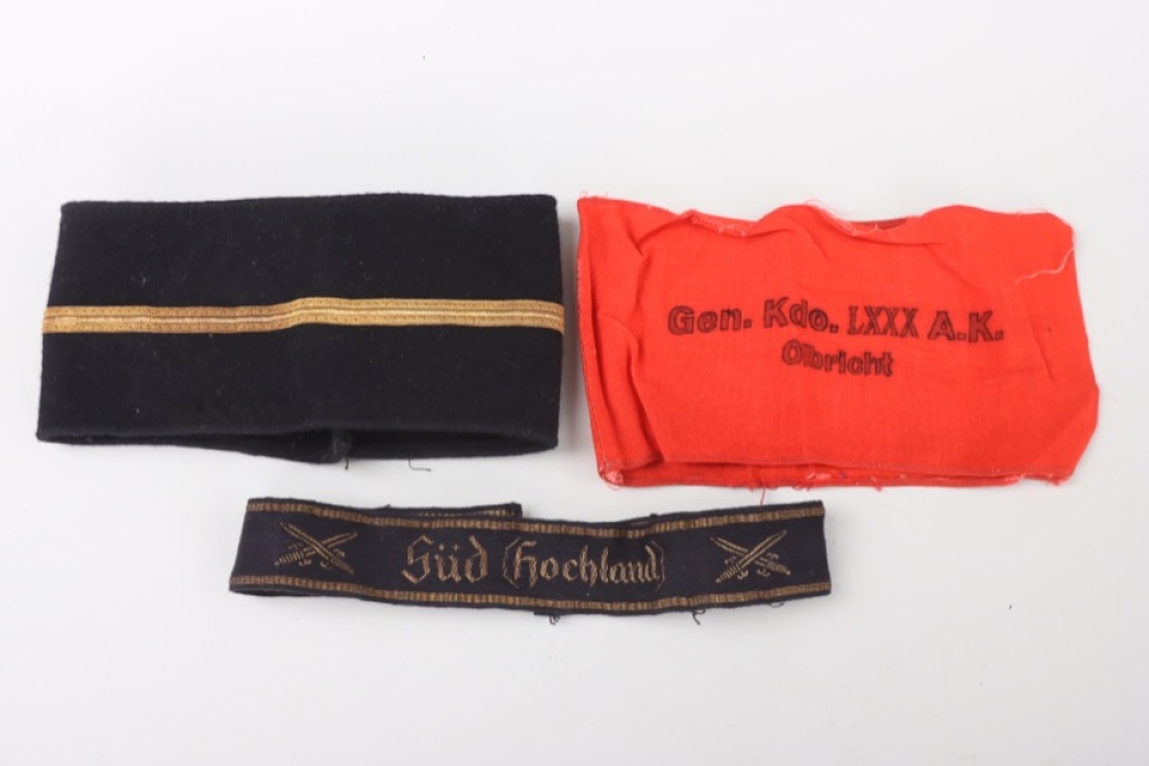 NSRKB/Kyffhäuserbund armband & cuff title + LXXX. Armeekorps armband