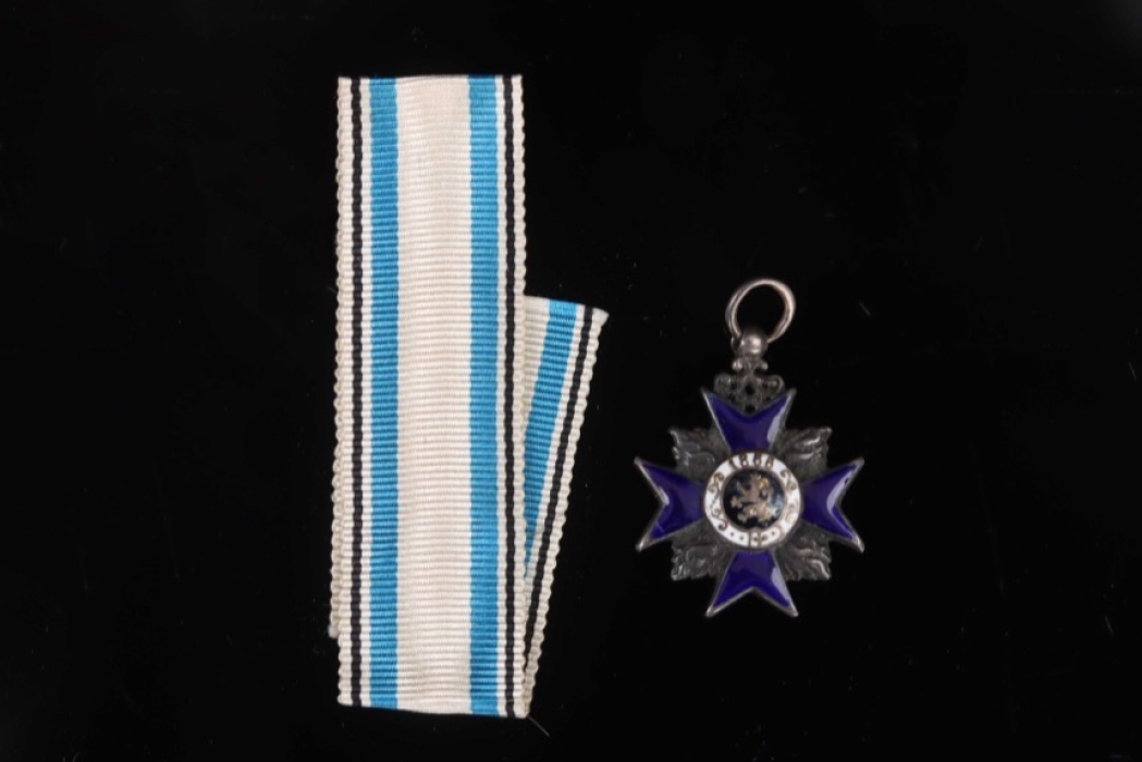 Medals & Decorations Miniature Bavarian Military Order of Merit Cross 4th class, with old ribbon