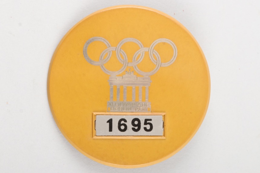 Olympic Games 1936 - Worker's Badge in Yellow