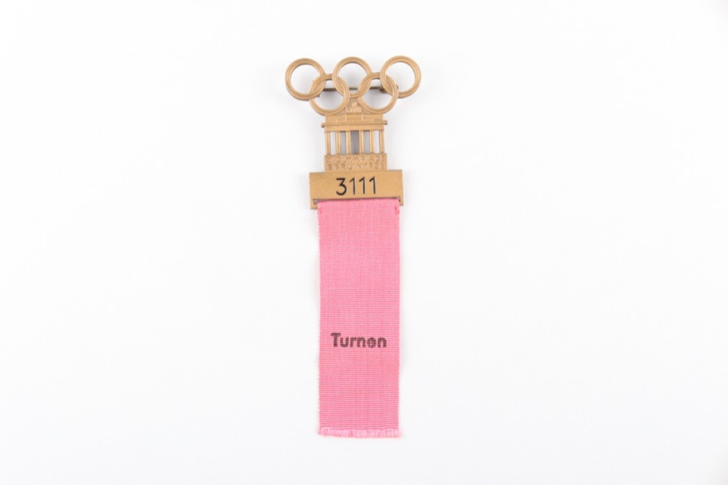 Olympic Games 1936 - Participant Badge Gymnastics