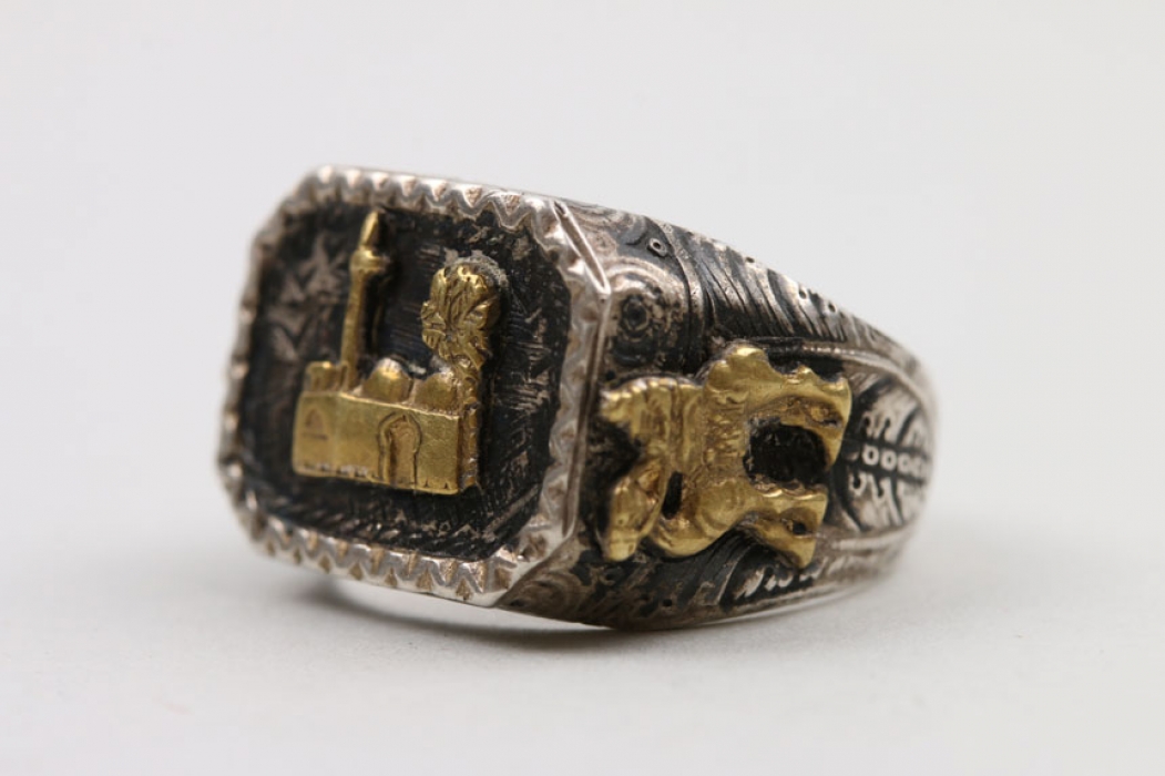 Personal Afrikakorps ring - gold/sivler