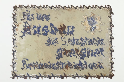 RLB wall sign "als Schutzraum geeignet"