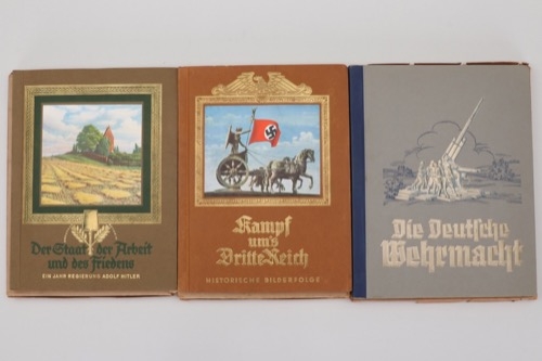 3 Third Reich cigarette card albums