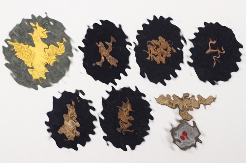 7 + Kriegsmarine trade badges & cap eagle