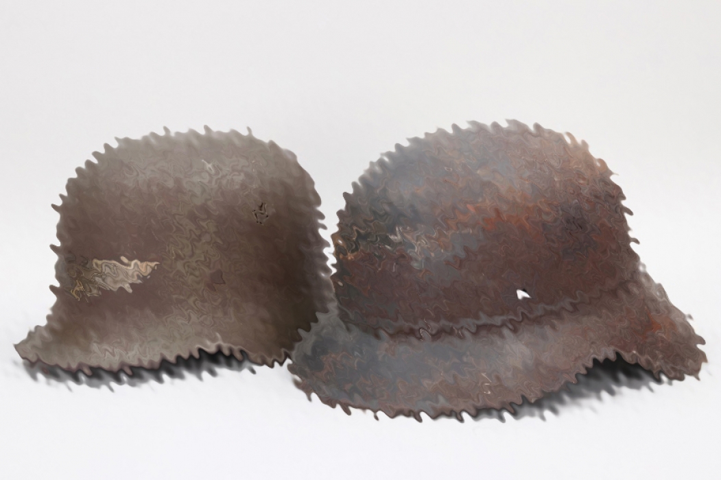 2 + Third Reich Luftschutz helmets