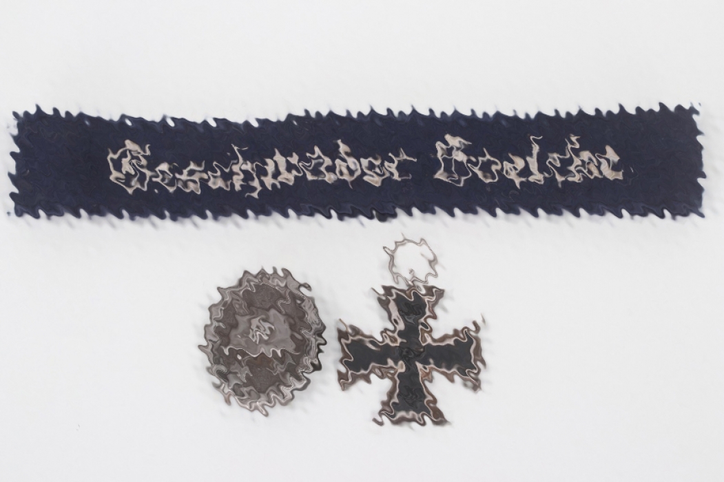 3 + "Geschwader Boelcke" cuff title & badges