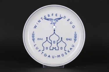 Winterfeldzug Luftgau-Moskau MEISSEN plate 