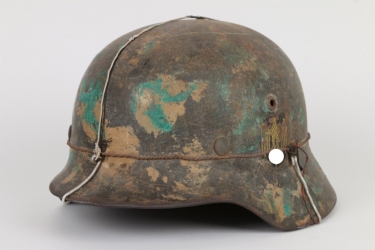 Kriegsmarine M35 camo helmet - ET62