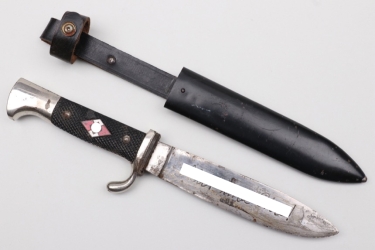 HJ knife with motto