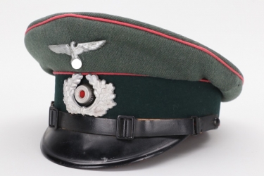 Heer Panzer visor cap EM/NCO - unit marked