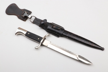 Third Reich fire brigade sawback bayonet with rare hanger