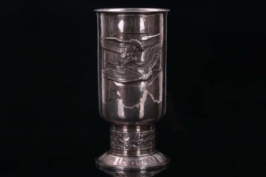 Luftwaffe Honor Goblet to Obfw. Heinrich Schulte - 835 silver