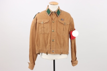 SA service shirt (brown shirt) - SA-Gruppe Sachsen