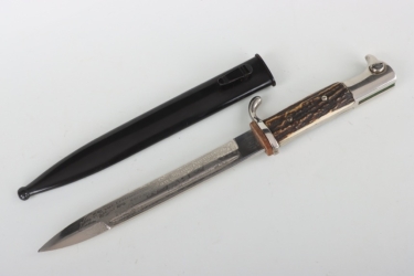 Heer etched dress bayonet KS 98 with horn grip plates - Höller