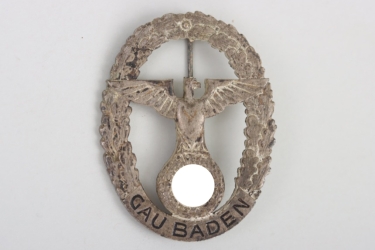 Gau Honor Badge Baden in Silver - F.R. Klett