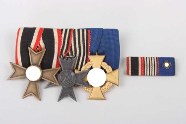 3-place medal bar with ribbon bar