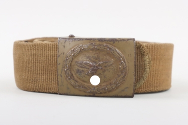 Luftwaffe EM/NCO tropical field buckle with webbing belt - Noelle & Hueck