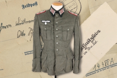 Out of the woodwork - Schw.Pz.Abt.508 Heer Artillerie field tunic - Leutnant