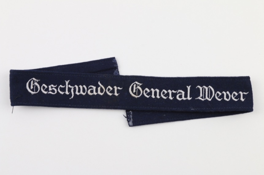 Luftwaffe cuffband GESCHWADER GENERAL WEWER