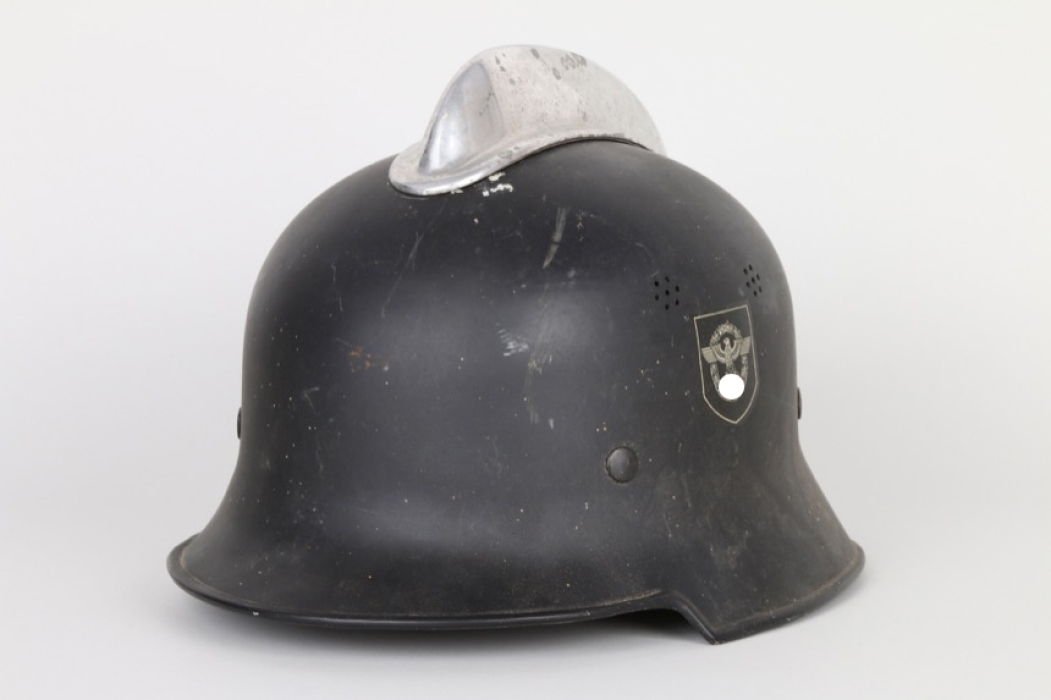 Third Reich M34 fire brigade double decal helmet