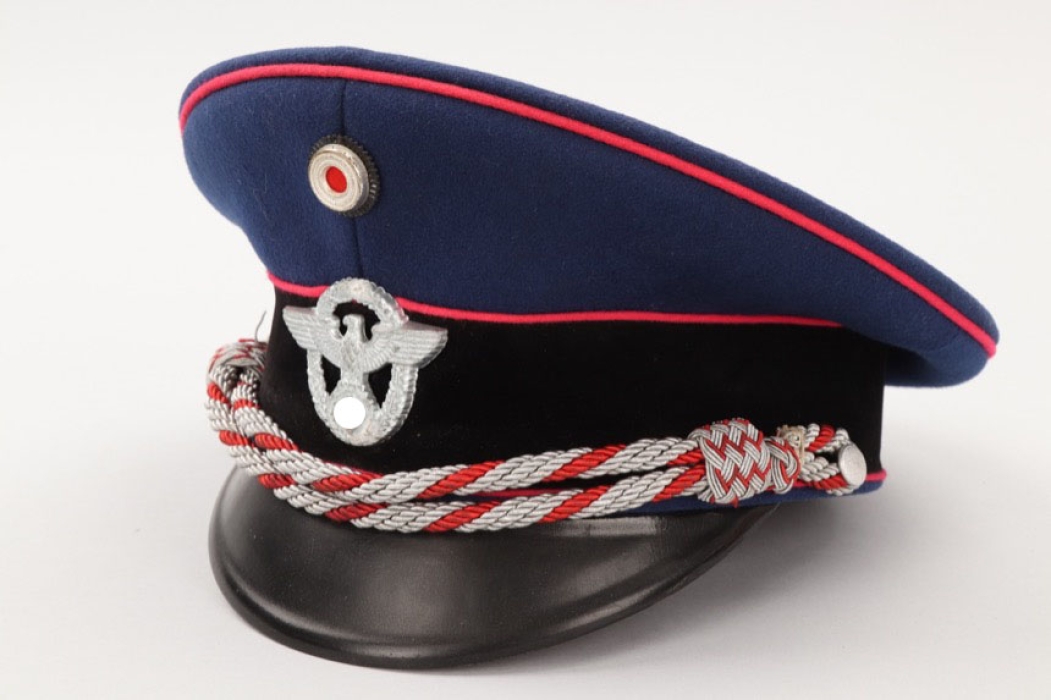 Third Reich fire brigade higher rank visor cap