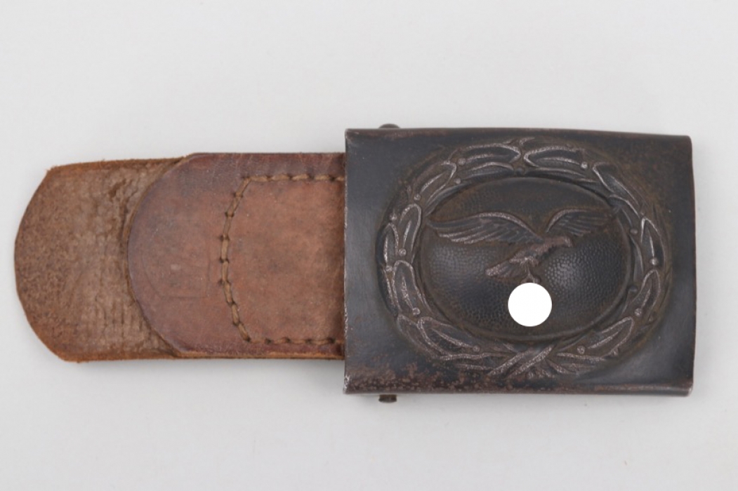 Luftwaffe EM/NCO buckle with leather tab