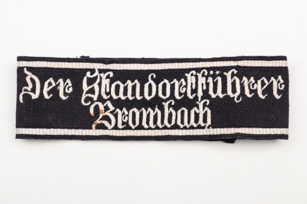 SA/SS "Der Standortführer Brombach" cuff title