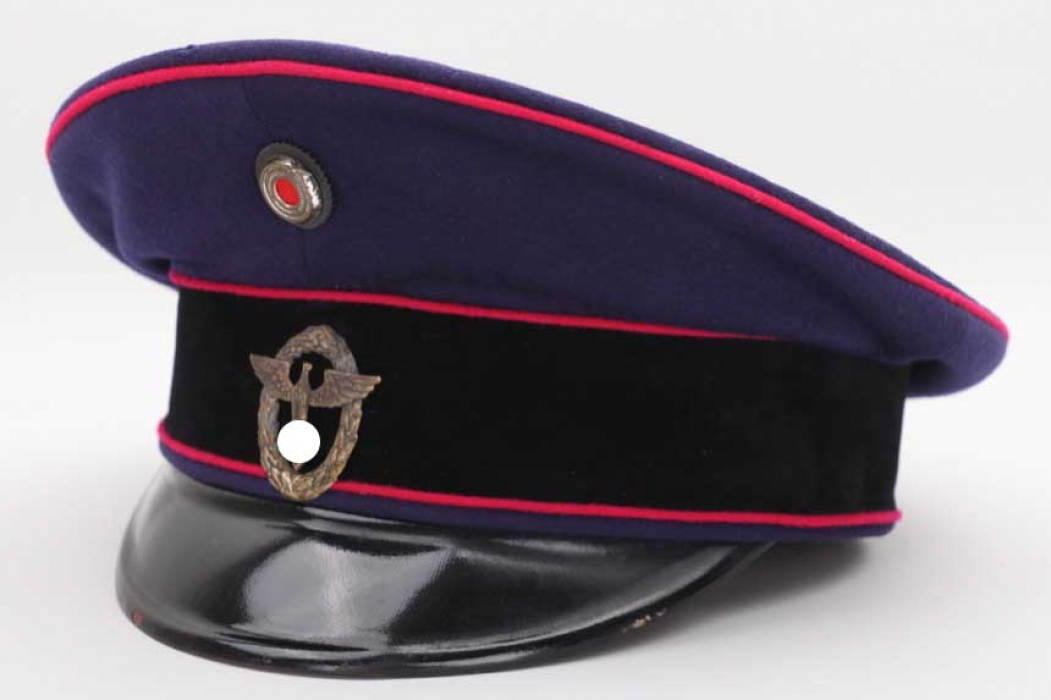 Third Reich fire brigade visor cap