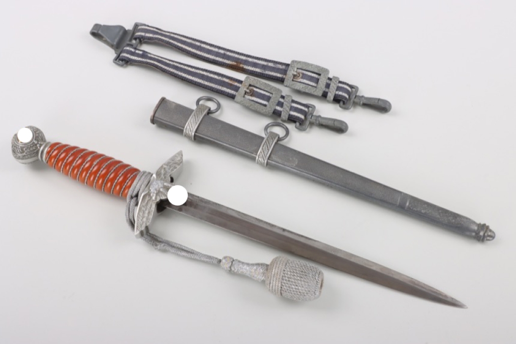 Luftwaffe officer's dagger "SMF" with hangers & portepee - engraved