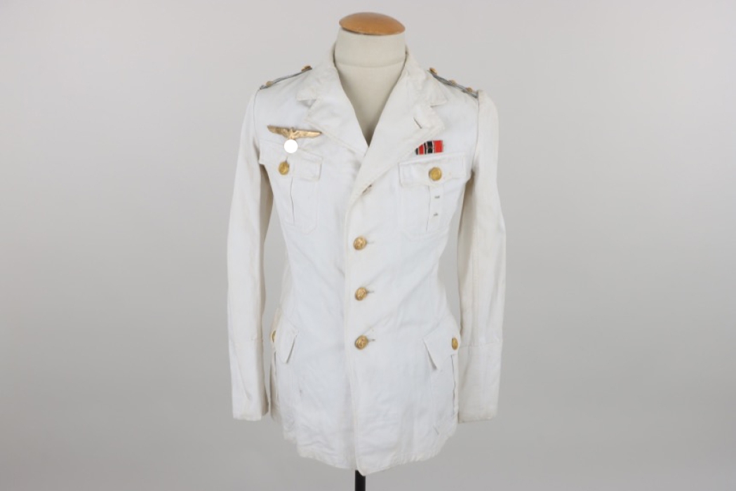 Kriegsmarine white summer tunic - Oberfähnrich Schultheiss