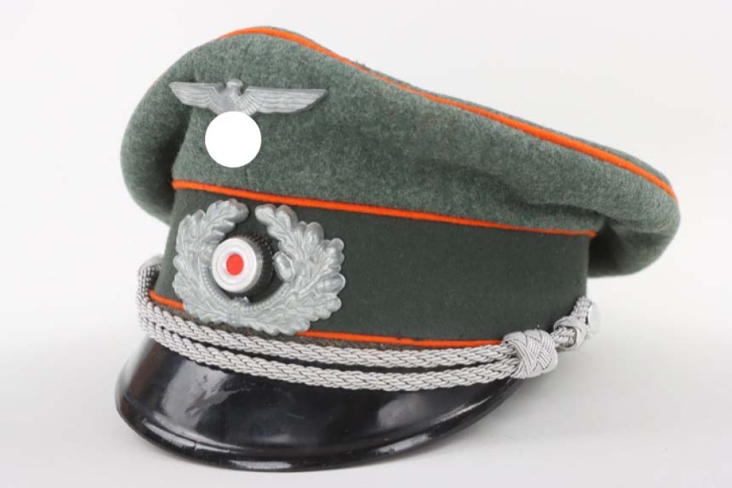 Postal protection visor cap with army insignia